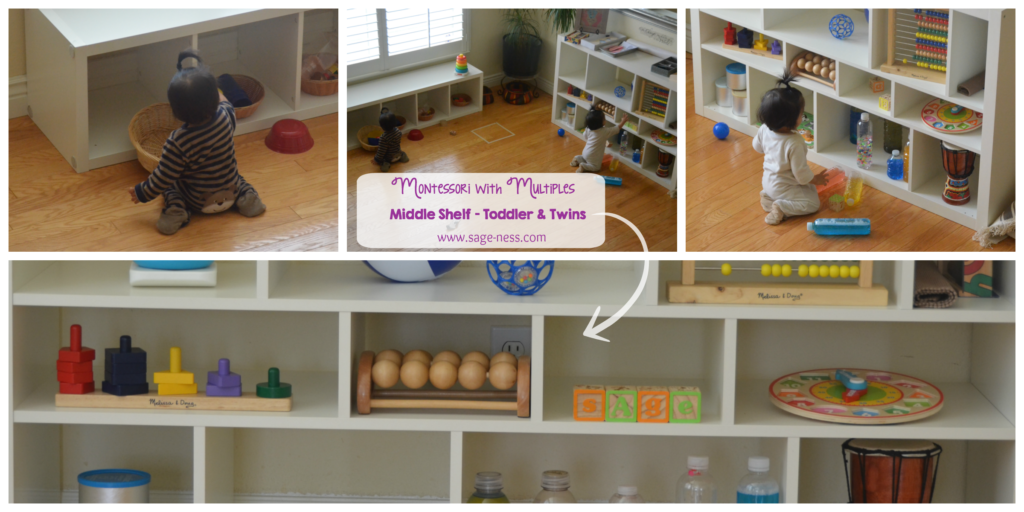 Montessori Shelves for Multiples - Middle Shelf for Toddler & Twin Babies