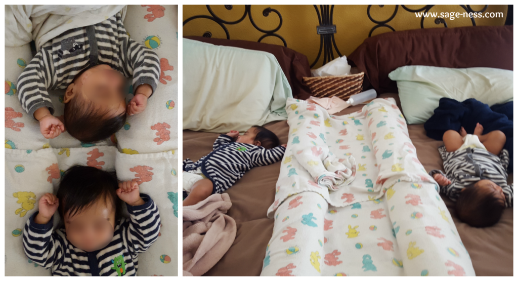 Co-sleeping with twins during the newborn months