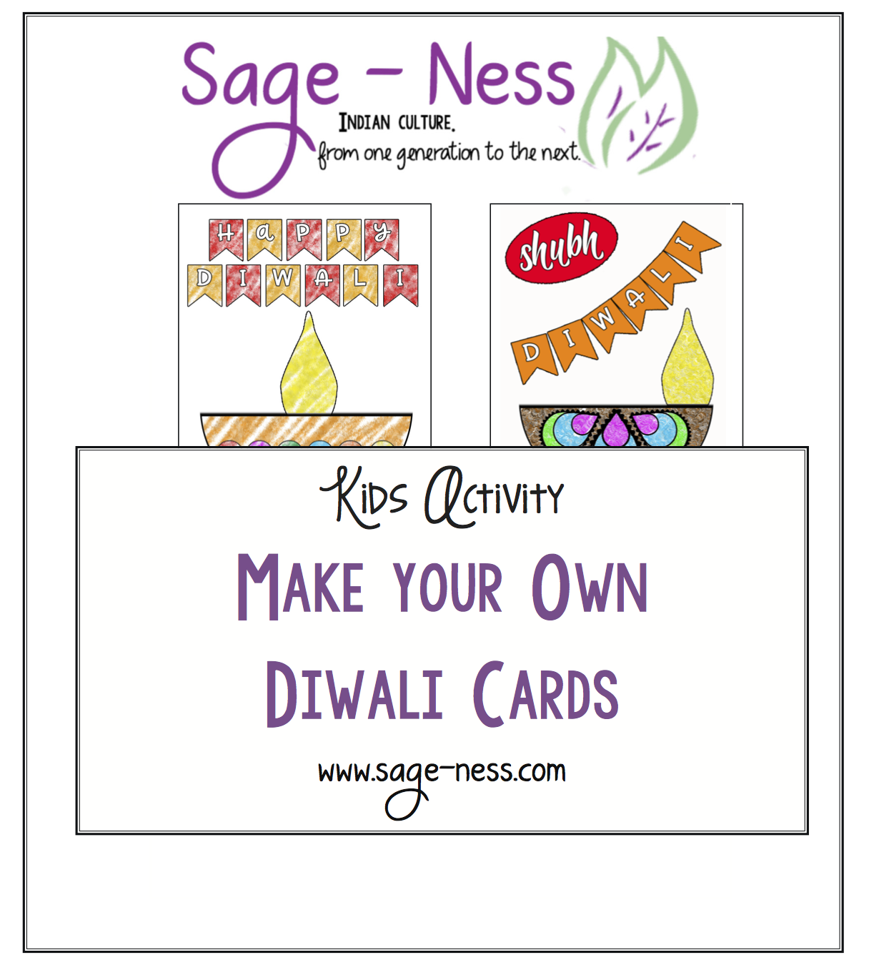 Diwali Kids Activity - make your own card